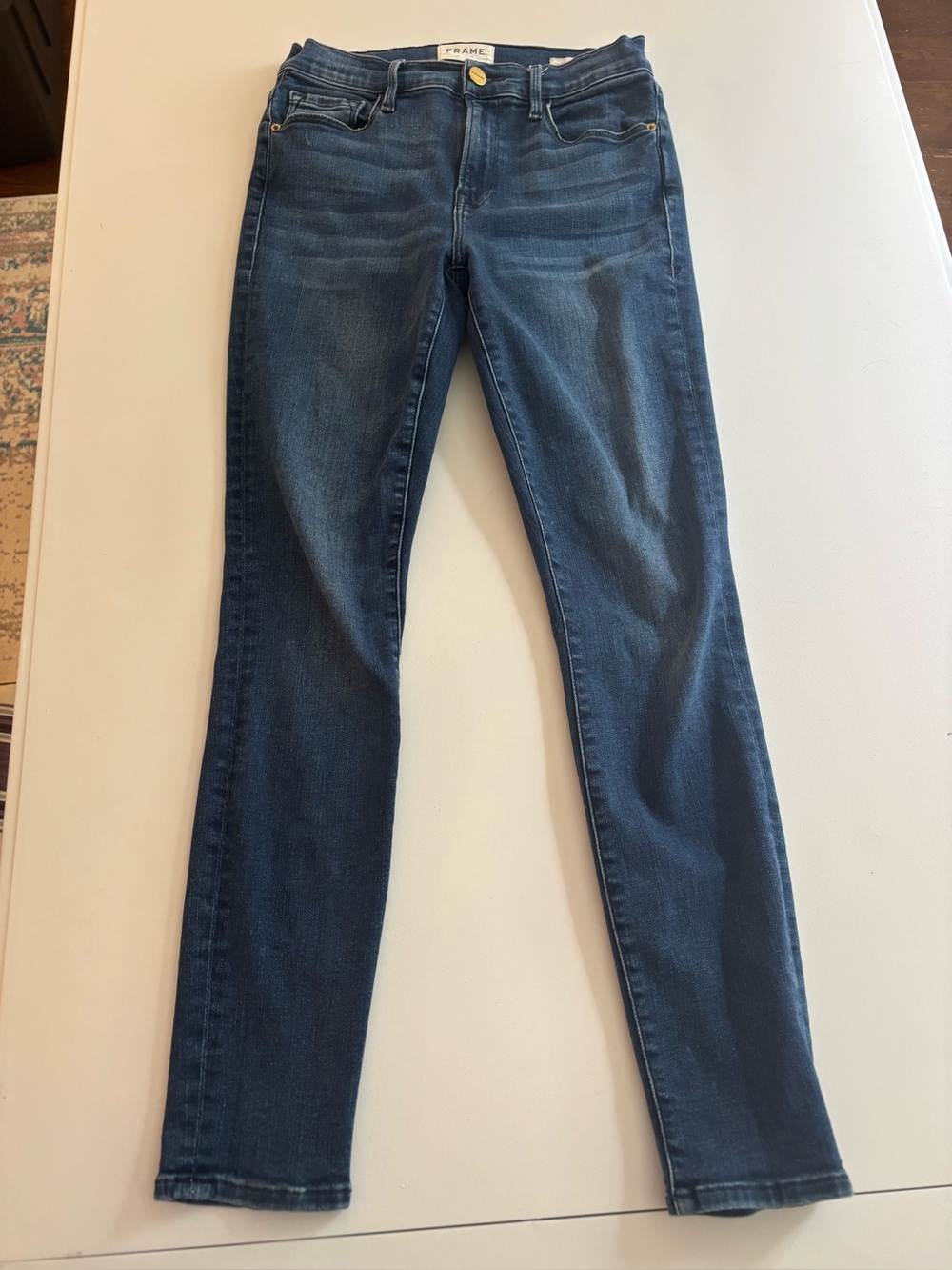Frame Denim Le Skinny Jeans De Jeanne Crop Jeans Dark Wash Size 27